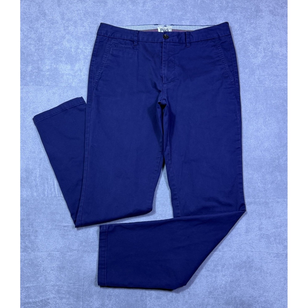 Perk Slim Fit Stretch Pants Mens 33x32 Navy Performance Chino Normcore Modern